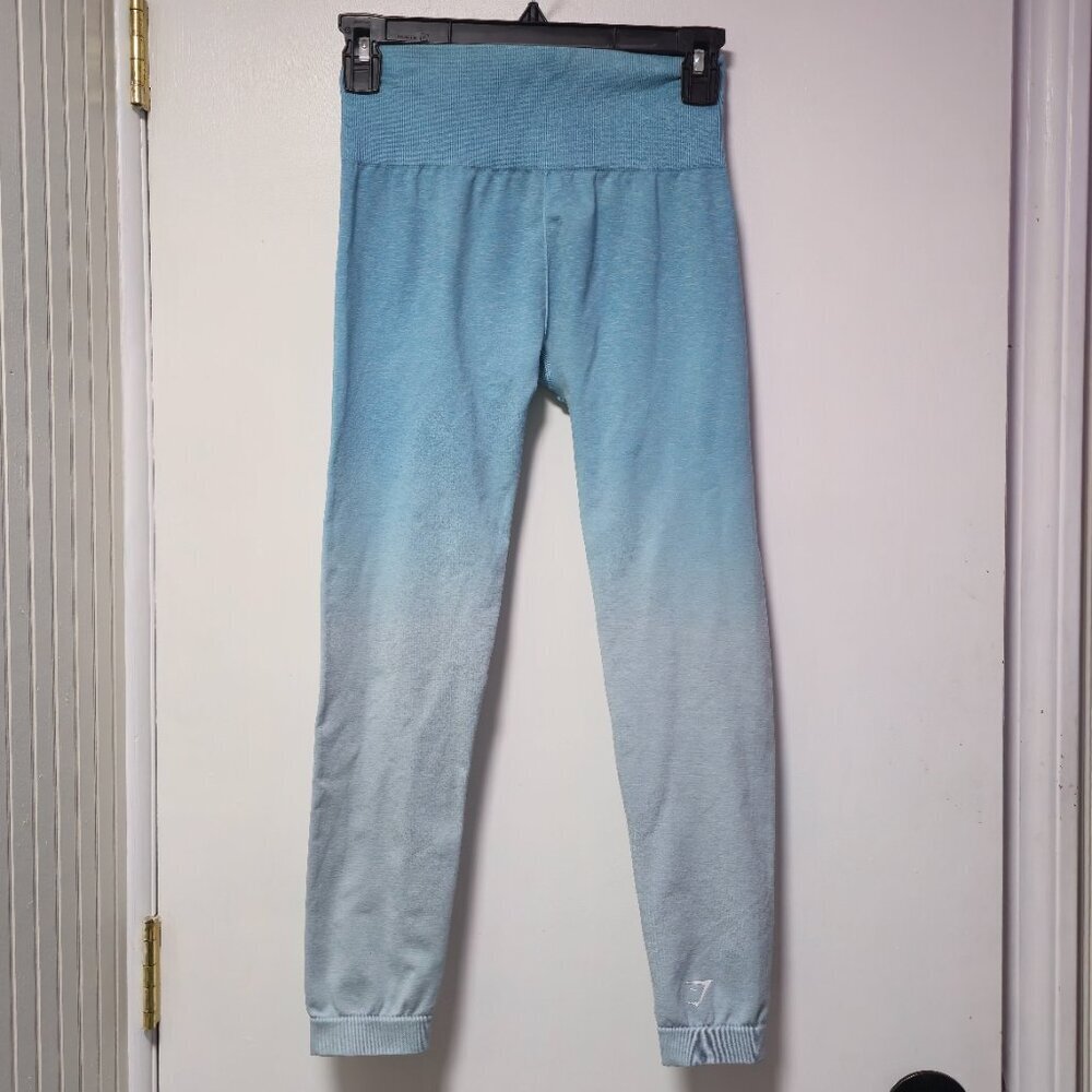 Blue Ombre Gymshark Workout Leggings - Medium - Worn - Picture 3 of 3